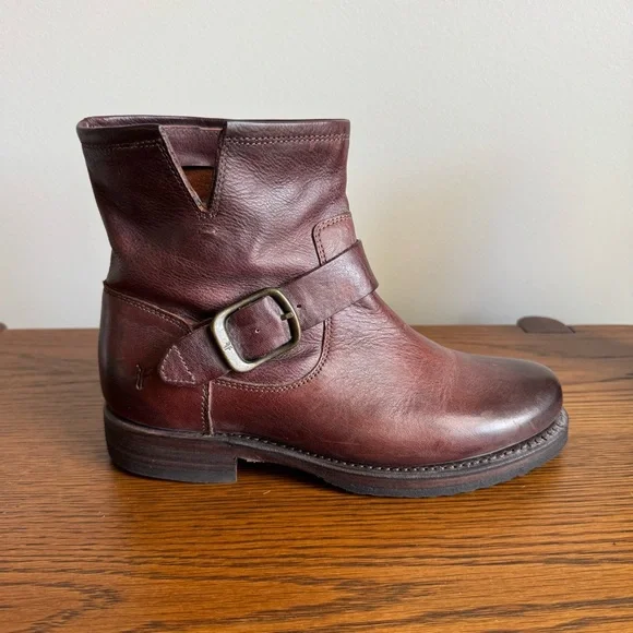 Frye Veronica Redwood Combat Booties - Picture 2 of 8